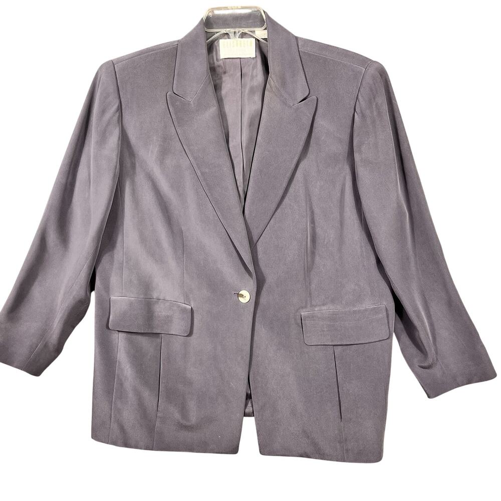 Elisabeth A Liz‎ Claiborne Company Woman’s Gray Jacket Blazer / Pants Size 16
